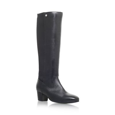 Carvela Comfort Black 'Valerie' mid heel knee boots